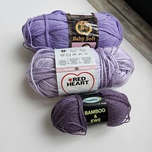 Lot of Lavendar Purple Yarn
